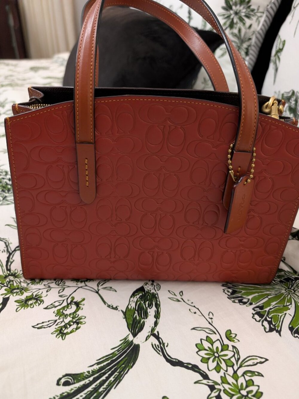 Coach "Charlie Carryall" Style No 51665 Rust Garnet with gold tone hardware